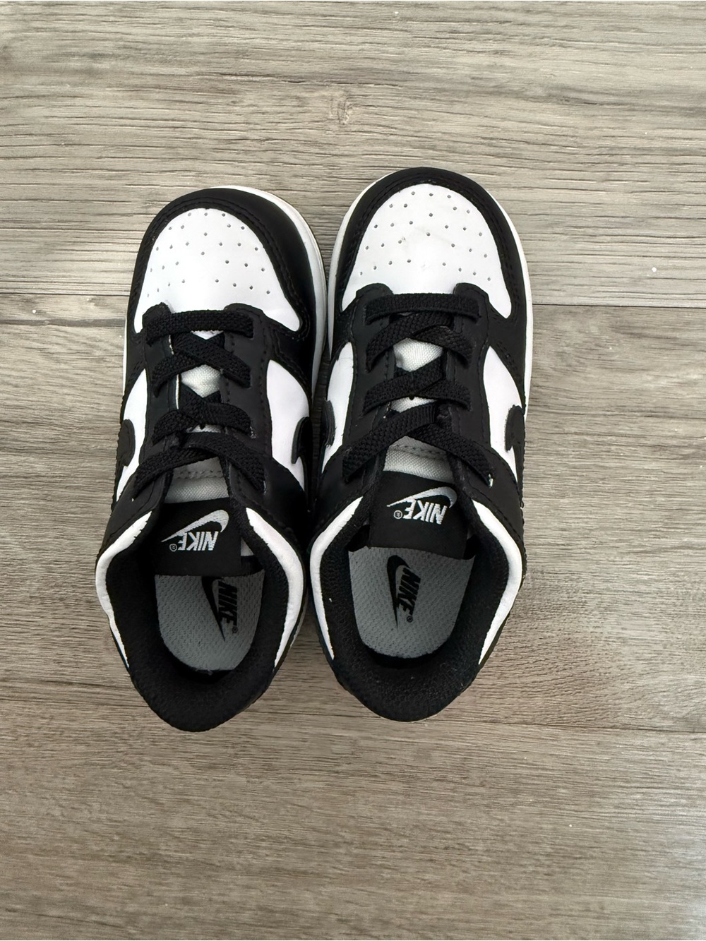 Nike Kids Black and White Low-Top Sneakers